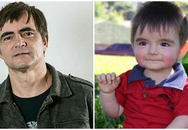 Arte mostra a semelhança entre Samuel Rosa e o bebê